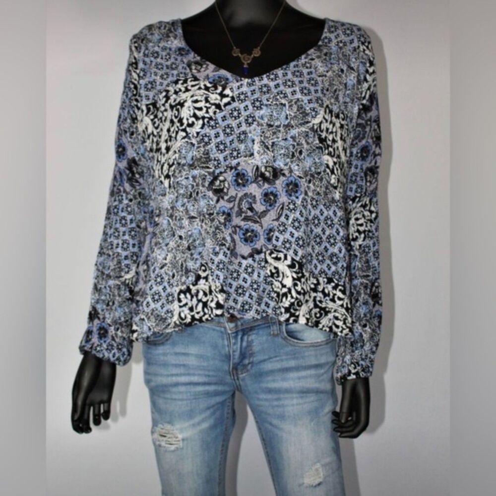 Buckle Gypsies & Moondust long sleeve backless boho top size medium